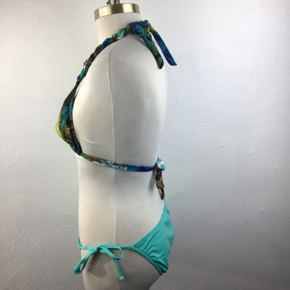 Mix & Match 2-Piece Halter Top String Bikini Small - image 6